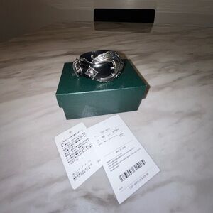 TOGA PULLA black Motif Leather bracelet